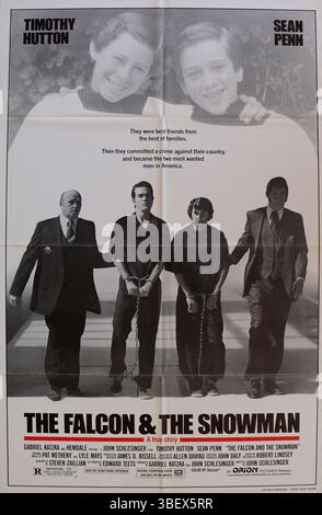 DER FALKE und DER SCHNEEMANN - Original-Filmposter Stockfoto