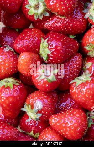 Natürliche Frische Rote Erdbeeren Aus Nächster Nähe Stockfoto