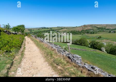 Landschaft rund um Rowarth im Peak District, Derbyshire, England. Stockfoto