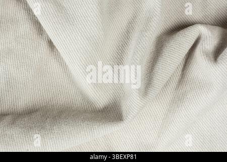Makrostruktur eines Gewebes, das zu 100 % aus Baumwolle besteht Stockfoto