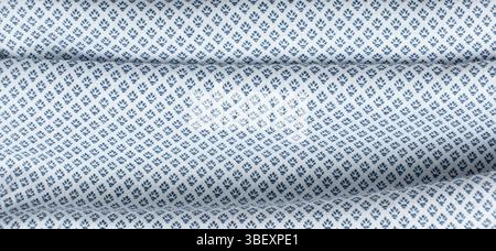 Makrostruktur eines Stoffes, der zu 100 % aus Baumwolle besteht. Stockfoto