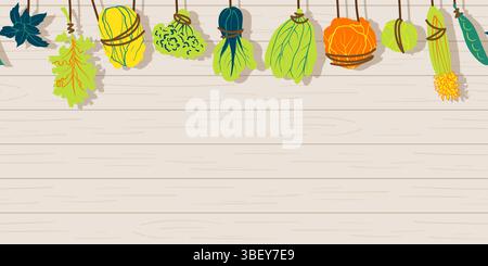 Ein nahtloses Gemüsemuster im handgezeichneten Doodle-Stil mit verschiedenen Gemüsesorten. Perfekt für digitale Hintergründe, Verpackungen, Geschenkpapier, Textil Stockfoto