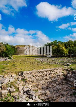 Kinich Kak Moo Mayan Pyramid, Izamal, Yucatan State, Mexiko Stockfoto