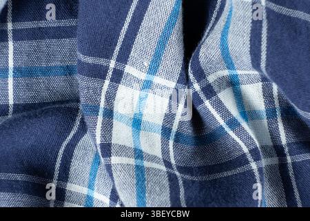 Makrostruktur eines Gewebes, das zu 100 % aus Baumwolle besteht Stockfoto