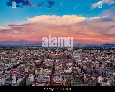 Blick auf die Altstadt und Zocalo, Mexiko-Stadt, Mexiko Stockfoto