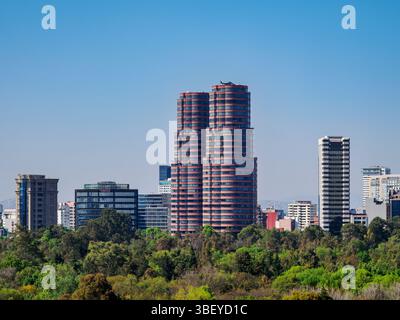 Blick in Richtung Polanco, Mexiko-Stadt, Mexiko Stockfoto