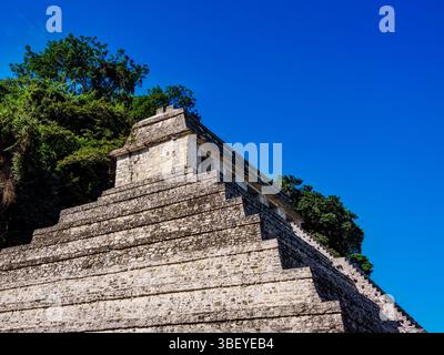 Tempel der Inschriften, archäologische Stätte Palenque, Palenque, Chiapas State, Mexiko Stockfoto
