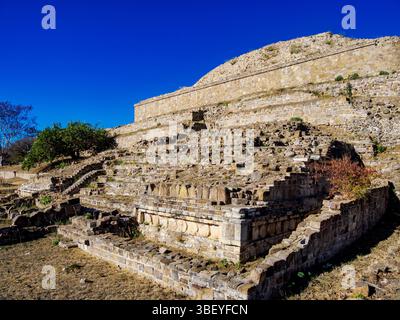 Archäologische Stätte Monte Alban, Bundesstaat Oaxaca, Mexiko Stockfoto