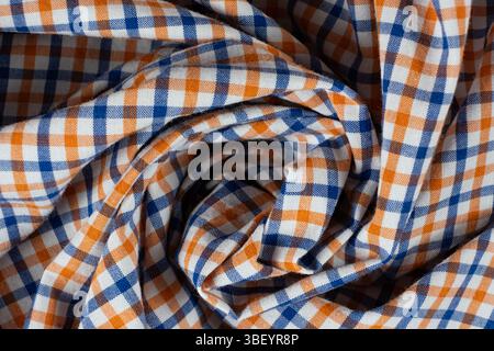 Makrostruktur eines Gewebes, das zu 100 % aus Baumwolle besteht Stockfoto