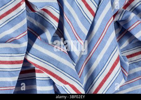 Makrostruktur eines Gewebes, das zu 100 % aus Baumwolle besteht Stockfoto