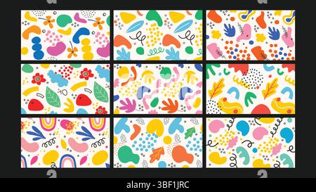 Farbenfroher Abstrakter Nahtloser Hintergrund Stock Vektor