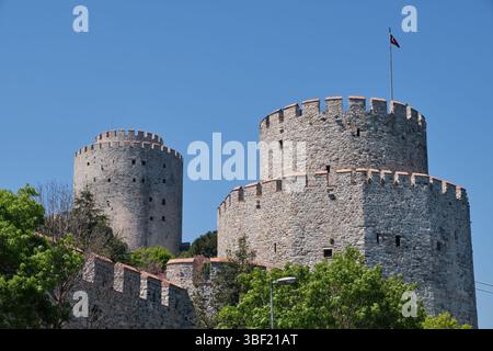 Detail Von Der Festung Rumeli (Rumeli Hisari), Istanbul, Türkei Stockfoto