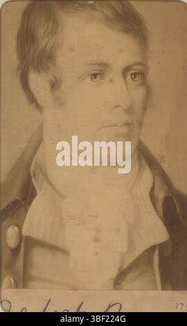 Hader, Ernst, Berlin, Williams, Sophus, Fotoreproduktion eines gemalten Porträts von Robert Burns an Ernst Hader von Sophus Williams, Recto - handgeschrieben, dieses Foto ist Teil eines Albums., Foto, Carte-de-Visite, Albumblatt, Reproduktion, Fotos, Robert Burns 1759-1796, Höhe 84 mm, Breite 51 mm, 05.07.1835, 18.10.1900, Fotograf, 1877.1877, Fotopapier, Pappe, Albumendruck, Albumindruck, Deutsch Stockfoto