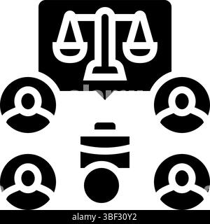 Diversität und Inklusion Einstellung Kopf Jagd Glyphe Icon Vektor Illustration Stock Vektor