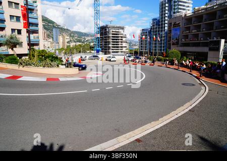Die Formel-1-Kurve im Fairmont Hotel, Monte Carlo, Monaco Stockfoto