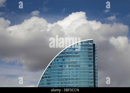 Der Blue Sky Tower in Ulaanbaatar Stockfoto