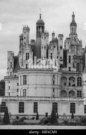 Chateau de Chambord, erbaut in der ersten Hälfte des 16. Jahrhunderts für König Francois I. im Renaissancestil, Département Loir-et-Cher, Centre-Val de Stockfoto