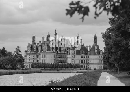 Chateau de Chambord, erbaut in der ersten Hälfte des 16. Jahrhunderts für König Francois I. im Renaissancestil, Département Loir-et-Cher, Centre-Val de Stockfoto
