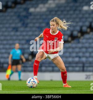 30. Mai 2025. Glasgow, Großbritannien. Schottland spielte Österreich bei der FIFA Frauen-Weltmeisterschaft 2027 League im schottischen Nationalstadion Hampden Park in Glasgow, Schottland. Die Endpunktzahl war Schottland 0:1 Österreich. Bild von Marie Hobinger. Quelle: Findlay / Alamy Live News Stockfoto