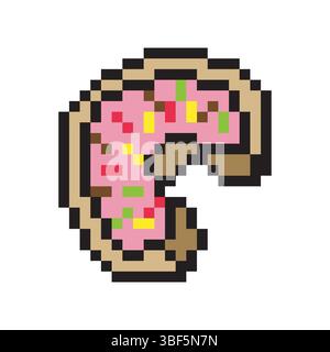 Donuts im Pixel-Art-Stil Stock Vektor
