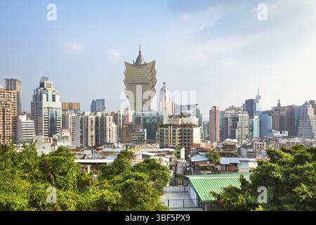 MACAO, MACAO - 28. SEPTEMBER: Blick auf die Skyline der Innenstadt von Macao am 28. September 2012 Stockfoto