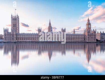 Der Palast von Westminster in London City, Großbritannien Stockfoto