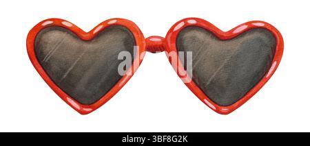 Aquarell-Cartoonbrille isoliert auf weißem Hintergrund. Dekorationszubehör. Stockfoto