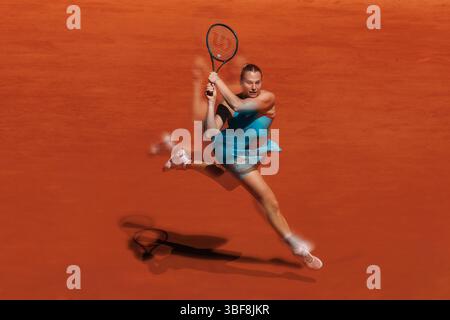 Paris, Frankreich. 30. Mai 2025. Aryna Sabalenka während des Roland Garros 2025. Quelle: Corleve/Alamy Live News Stockfoto