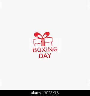 Bannerdesign für Weihnachtsrabatte und Einkaufsaktionen am Boxing Day. Stock Vektor