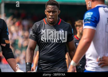 London, UK, 31. Mai 2025 Saracens, England und der britische und irische Lions Kapitän Maro Itoje gegen den Ligaführer Bath im Gallagher Premiership Rugby im StoneX Stadium, London, UK. Alex Williams / Alamy Live News Stockfoto