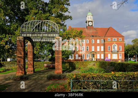 Letchworth Rathaus, Broadway Gärten, Letchworth Garden City, Hertfordshire, England, UK Stockfoto
