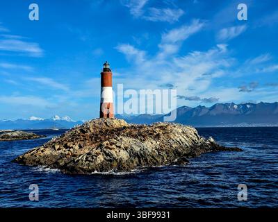 Leuchtturm Les Eclaireurs in Feuerland, Argentinien Stockfoto