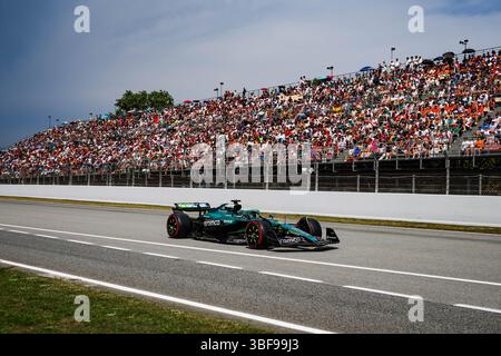 18 WALK Lance (CAN), Aston Martin F1 Team AMR25, Action während der Formel 1 Aramco Gran Premio de Espana 2025, Grand Prix 2025 von Spanien, 9. Runde der FIA Formel-1-Weltmeisterschaft 2025 von Mai 30 bis 1. Juni 2025 auf dem Circuit de Barcelona-Catalunya, in Montmeló, Spanien - Foto Florent Gooden/DPPI Credit: DPPI Media/Alamy Live News Stockfoto