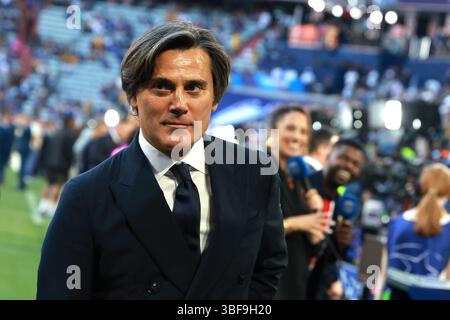 München, Deutschland. 31. Mai 2025. Vincenzo Montella vor dem Champions-League-Finale 2024/2025 zwischen PSG und Internazionale im Münchner Fußballstadion am 31. Mai 2025. Quelle: Insidefoto/Alamy Live News Stockfoto