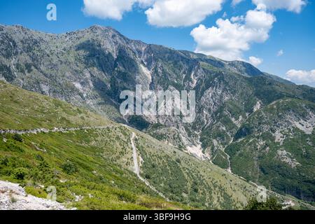 Panorama Aussichtspunkt, Llogara Pass, Albanien Stockfoto