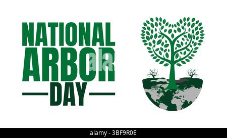 Feiern Sie den Designtemplet zum „National Arbor Day“ Stock Vektor