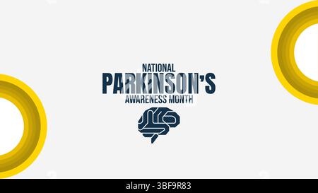 National Parkinsons Awareness Month, Hope, Research und Support Stock Vektor