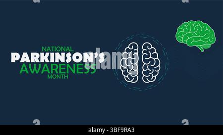 National Parkinsons Awareness Month, Hope, Research und Support Stock Vektor