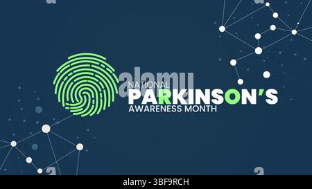 National Parkinsons Awareness Month, Hope, Research und Support Stock Vektor