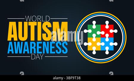 World Autism Awareness Day – Unterstützung, Bildung und Inklusion Stock Vektor