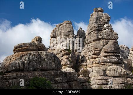 El Torcal - eine Karstlandschaft Stockfoto