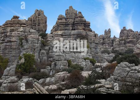 El Torcal - eine Karstlandschaft Stockfoto