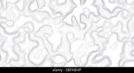 Abstraktes Linienmuster erzeugt dynamische Texturen in fließenden Formen über dem weißen Hintergrund Stock Vektor