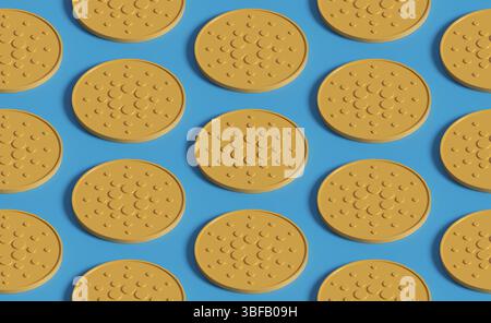Cardano Münze nahtloser isometrischer Hintergrund. 3D-Abbildung. Stockfoto