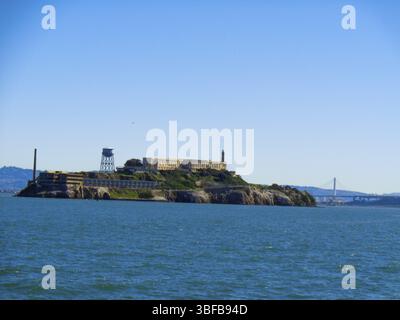 Alcatraz vom Boot aus Stockfoto