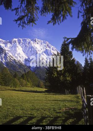 Bergweide unter dem KARWENDEL bayern Stockfoto