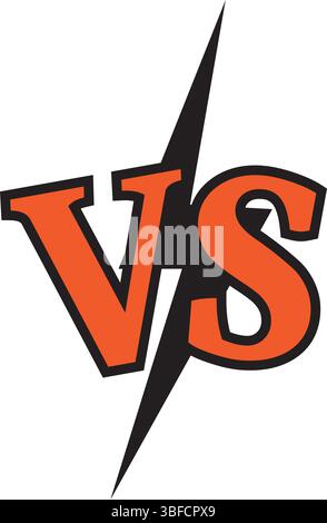 Im Vergleich zum Logo. GEGEN Briefe für Sport, Kampf, Wettbewerb, Kampf, Spiel, Spiel. Vektorsymbol. Stock Vektor