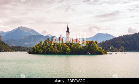 Lake Bled Slowenien Stockfoto