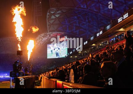 Melbourne, Australien. 31. Mai 2025. Fans sehen das A-League Männer Grand Final Spiel zwischen Melbourne City FC und Melbourne Victory FC am 31. Mai 2025 im AAMI Park in Melbourne, Australien. Quelle: Santanu Banik/Alamy Live News Stockfoto