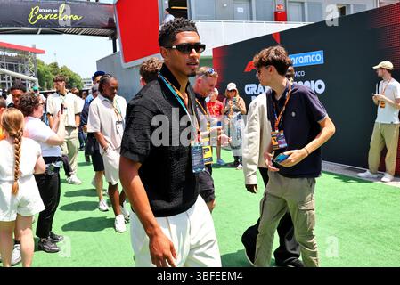 Barcelona, Spanien. Juni 2025. Jude Bellingham (GBR) Spieler des englischen Fußballteams. 01.06.2025. Formel-1-Weltmeisterschaft, Rd 9, Großer Preis Von Spanien, Barcelona, Spanien, Wettkampftag. Das Foto sollte lauten: XPB/Alamy Live News. Stockfoto